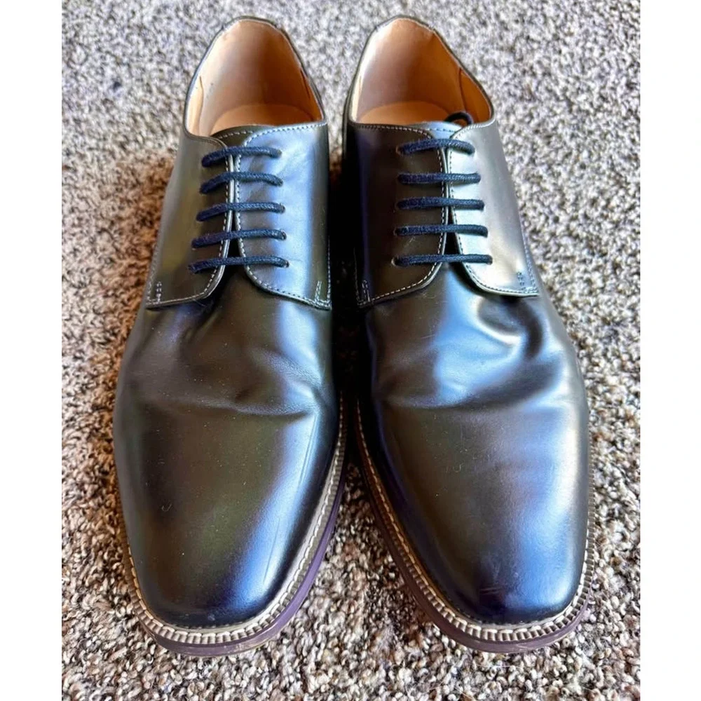 Joseph Abboud Men’s Black Leather Oxford Dress Shoes Size 13 Lace Up Classic